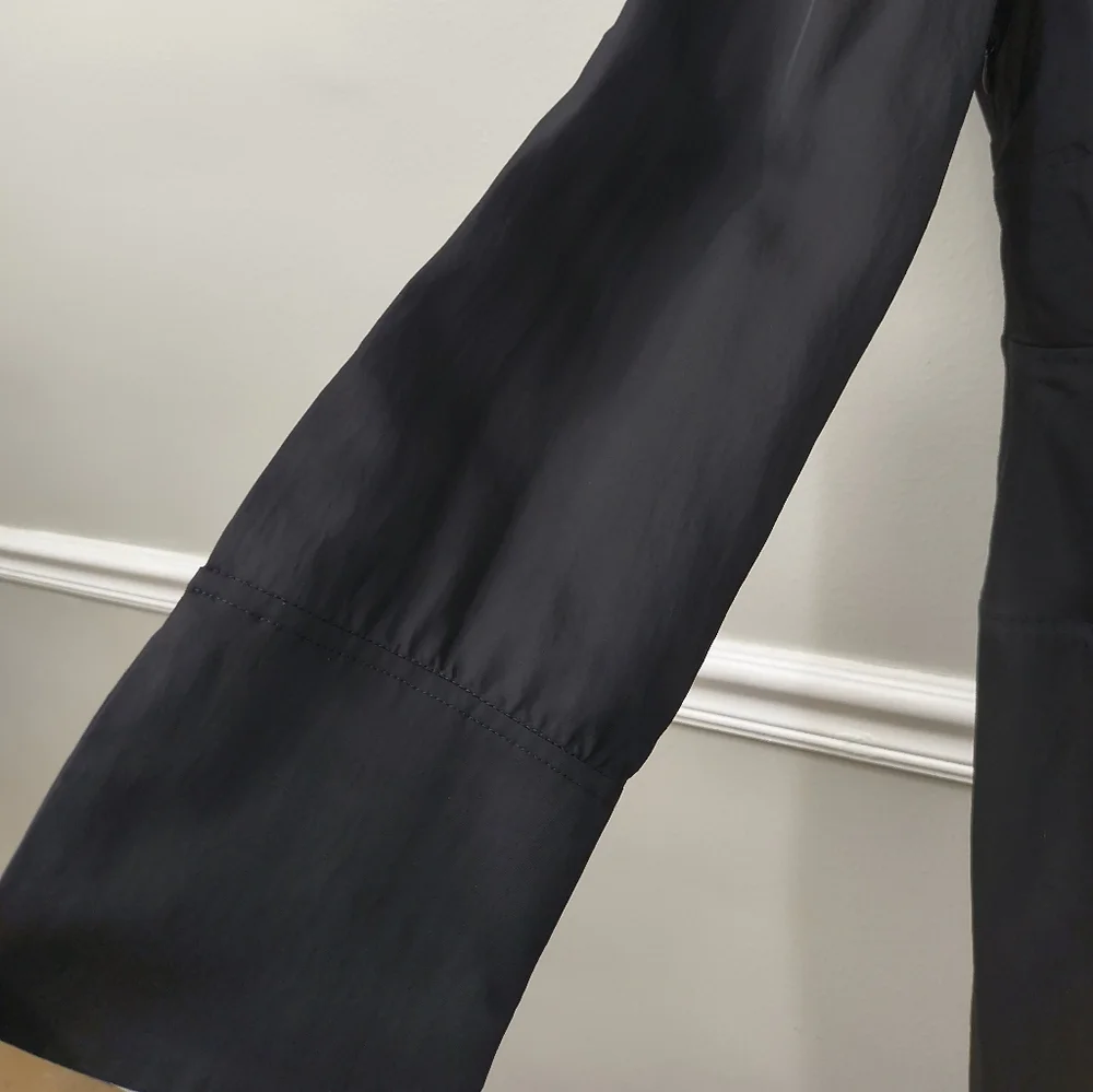 Co. Collection Silk Blend Elegant Black Long Sleeve Dress M Dark Romantic Gurge - Picture 3 of 12